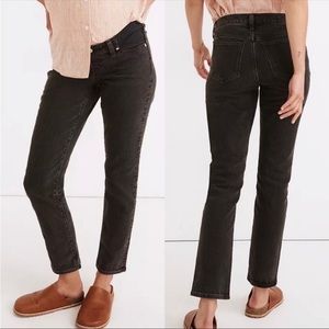 Madewell Side Panel Maternity Perfect Vintage Jeans: Lunar Wash Black